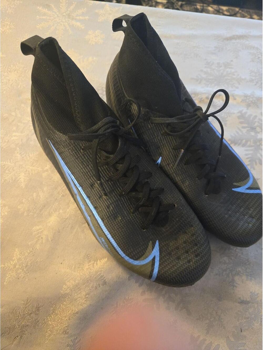 Nike Mercurial Superfly 8 Academy MG Soccer Cleats Black/Blue Youth 4.5Y